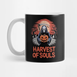 Harvest of Souls Grim Reaper Halloween Design Mug